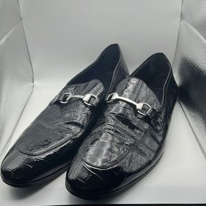 COPY - Mens Alligator Patent Leather Buckle Loafer Size 13
